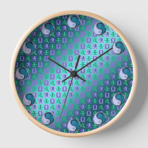 Libra & Water Dog Clock
