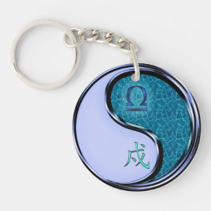 Libra & Water Dog Key Ring