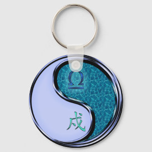 Libra & Water Dog Key Ring