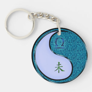 Libra & Water Goat Key Ring