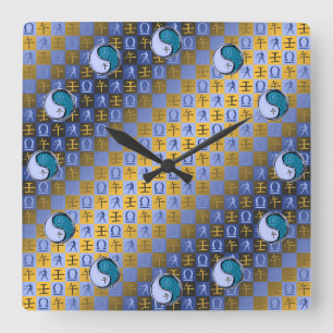 Libra & Water Horse Square Wall Clock