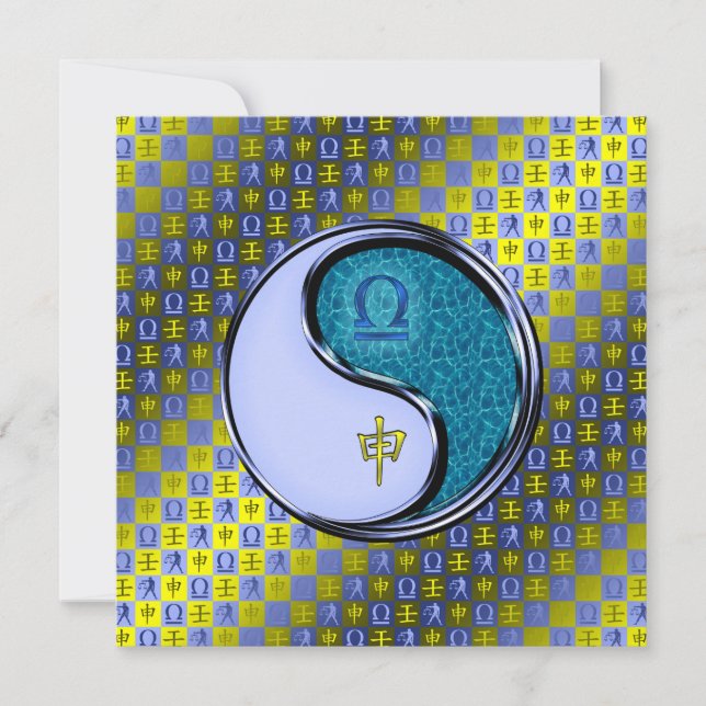 Libra & Water Monkey Card (Front)