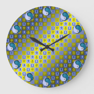 Libra & Water Monkey Large Clock