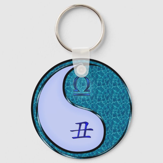 Libra & Water Ox Key Ring (Front)