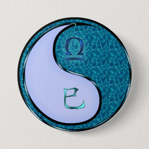 Libra & Water Snake 7.5 Cm Round Badge