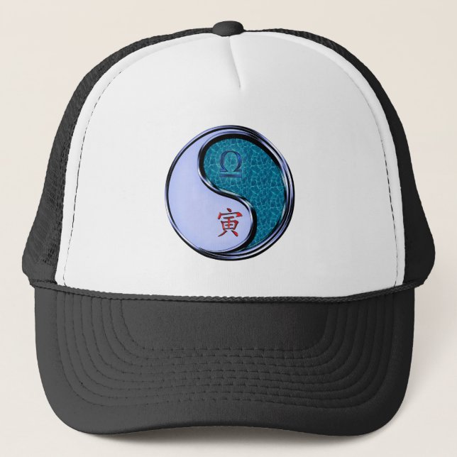 Libra & Water Tiger Trucker Hat (Front)