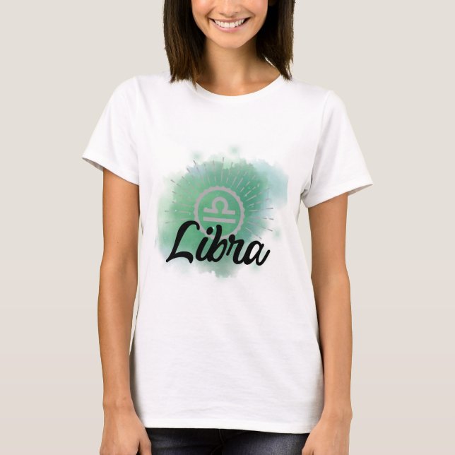 Libra Watercolor Splash T-Shirt (Front)