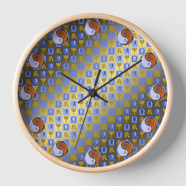 Libra & Wood Dragon Clock (Front)