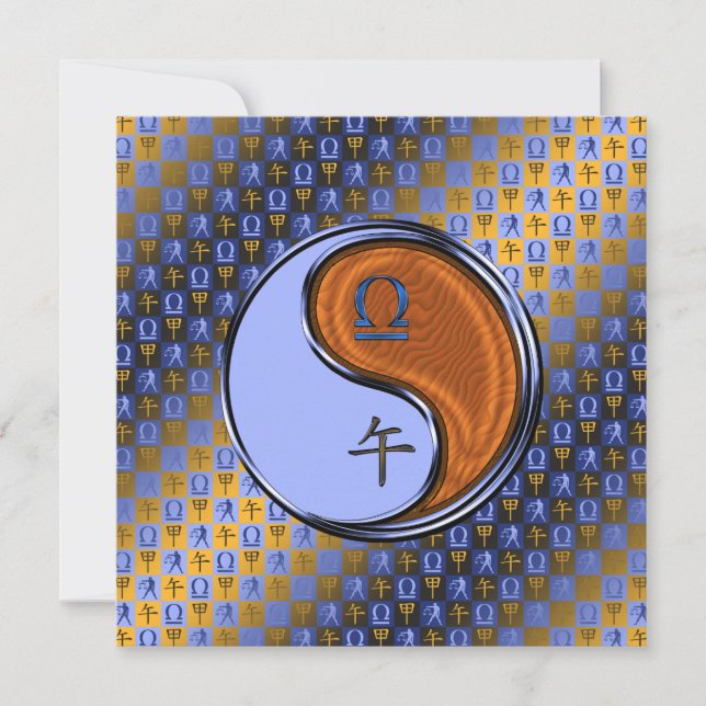 Libra & Wood Horse Card (Front)