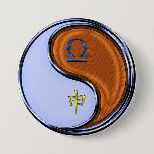 Libra & Wood Monkey 7.5 Cm Round Badge