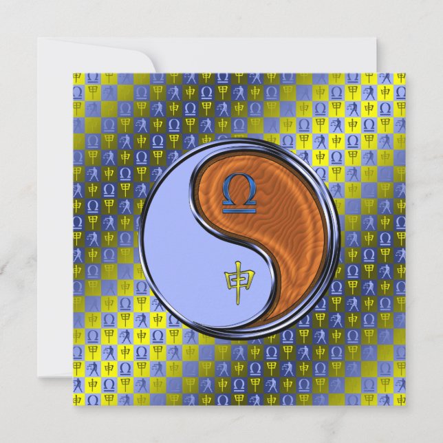 Libra & Wood Monkey Card (Front)