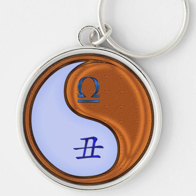 Libra & Wood Ox Key Ring (Front)