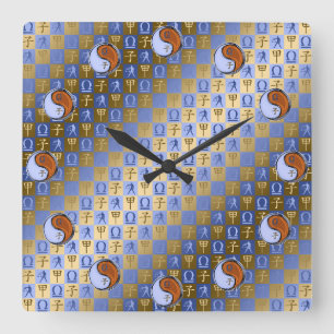 Libra & Wood Rat Square Wall Clock