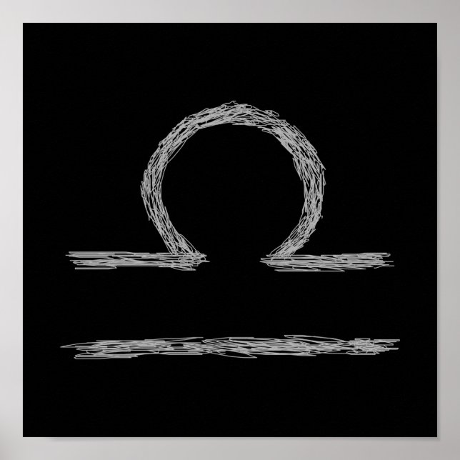 Libra. Zodiac Astrological Sign. Poster (Front)