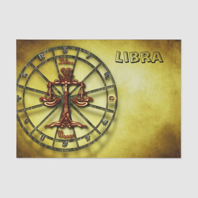 Libra Zodiac Astrology design Horoscope Tissue Paper (Front)