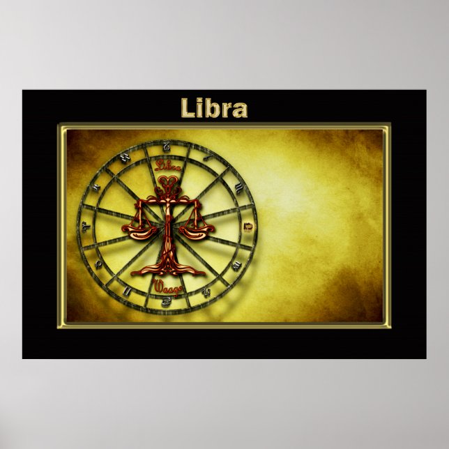 Libra Zodiac Astrology design Poster (Front)