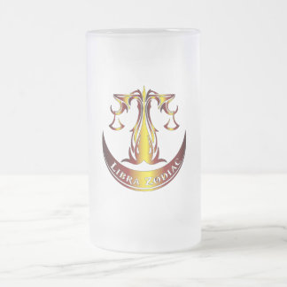 Libra Zodiac Beer Glass Frosted Glass Beer Mug