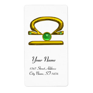 LIBRA ZODIAC BIRTHDAY Green Emerald Gold