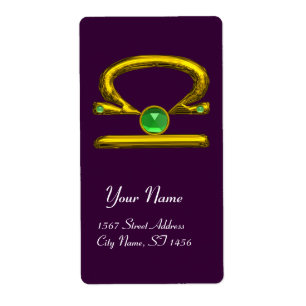 LIBRA ZODIAC BIRTHDAY Green Emerald Gold