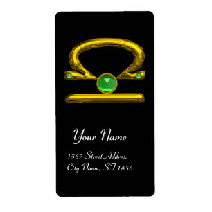 LIBRA ZODIAC BIRTHDAY Green Emerald Gold