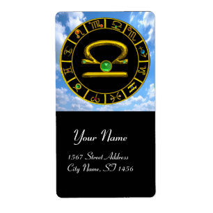 LIBRA ZODIAC BIRTHDAY JEWEL Green Emerald Gold