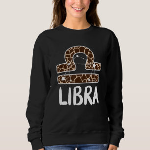 Libra Zodiac Birthday Leopard For Girls Women Sweatshirt