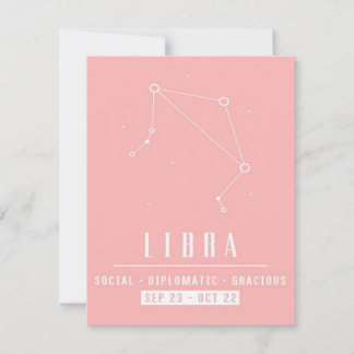 Libra zodiac colour- Cute Libra Zodiac Lover Gift Invitation