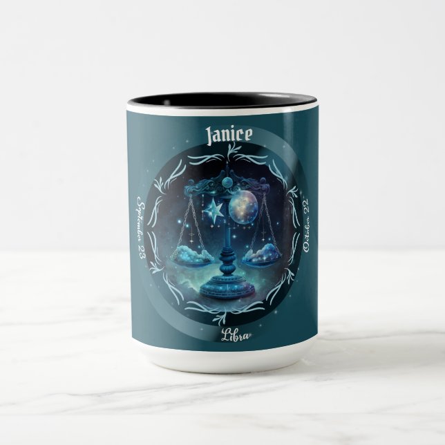 Libra Zodiac Customisable Coffee Mug (Center)