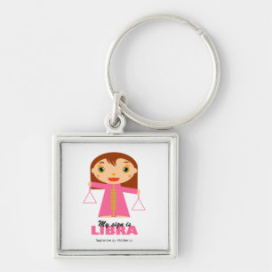 Libra Zodiac for Kids Key Ring