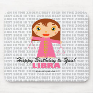 Libra Zodiac for Kids Mouse Mat