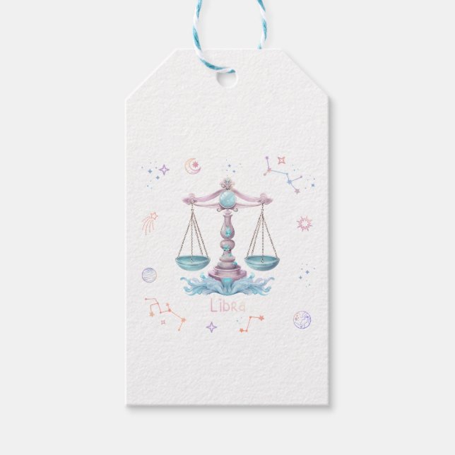 Libra Zodiac Gift Tag (Front)