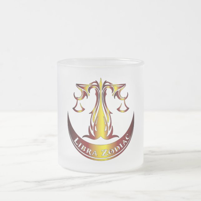 Libra Zodiac Glass Mug (Center)
