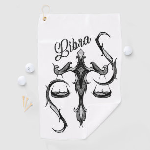 Libra Zodiac Golf Towel