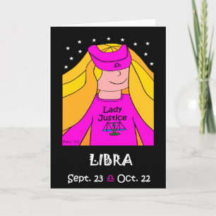 LIBRA - ZODIAC GREETING CARD