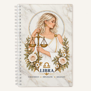 Libra Zodiac Hardbound Journal