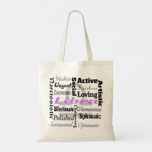 Libra Zodiac Horoscope Astrology Traits Collage Tote Bag