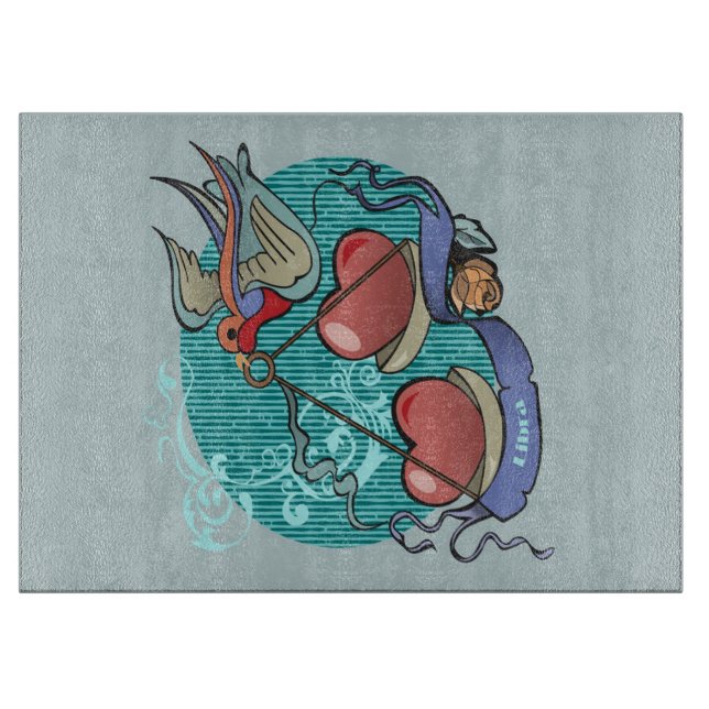 Libra zodiac in tattoo - Cute Libra Zodiac Lover Cutting Board (Front)