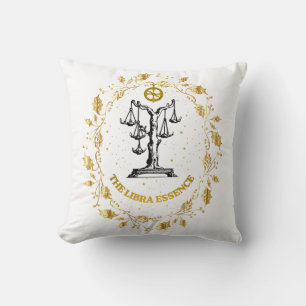 Libra Zodiac Luxury Aesthetic Stars Art Cushion