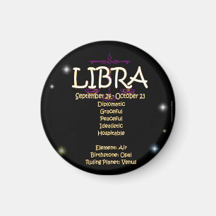 Libra zodiac magnet