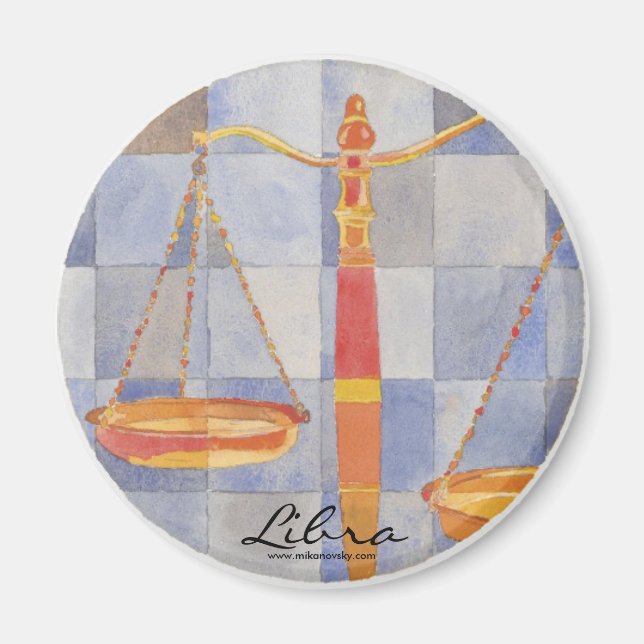 Libra Zodiac Magnet (Front)