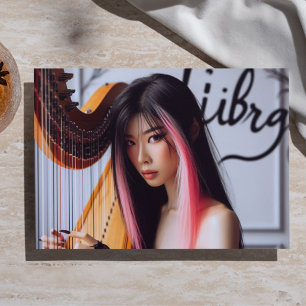 Libra Zodiac Musician Harp Decoupage  Tissue Paper