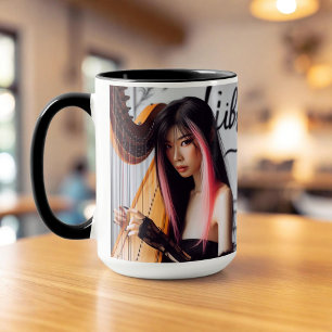Libra Zodiac Musician Harp Mug