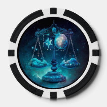 Libra Zodiac Poker Chips – Astrology Casino Set