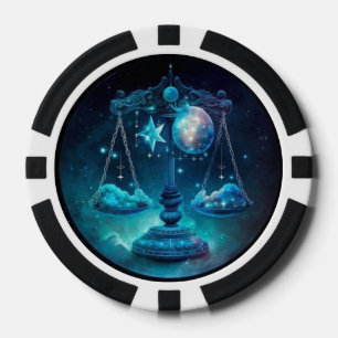 Libra Zodiac Poker Chips – Astrology Casino Set