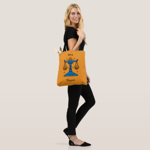 Libra Zodiac Retro Pop Art - Personalised Gift Tote Bag