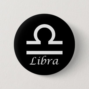 'Libra' Zodiac Sign 6 Cm Round Badge