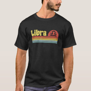 Libra Zodiac Sign 70s Hippie Style 4 T-Shirt