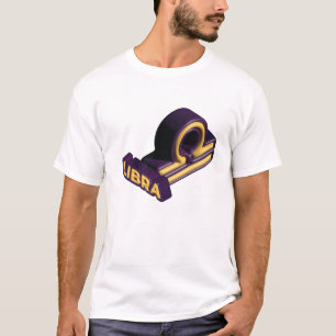 Libra Zodiac Sign and Text Design T-Shirt