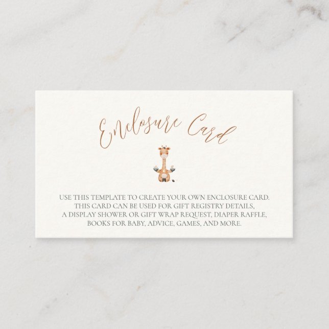 Libra Zodiac Sign Baby Shower Enclosure Card (Front)