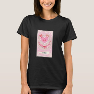 Libra Zodiac Sign Card Girly Coquette Bow Birthday T-Shirt